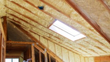 Spray foam insulation for roofs.