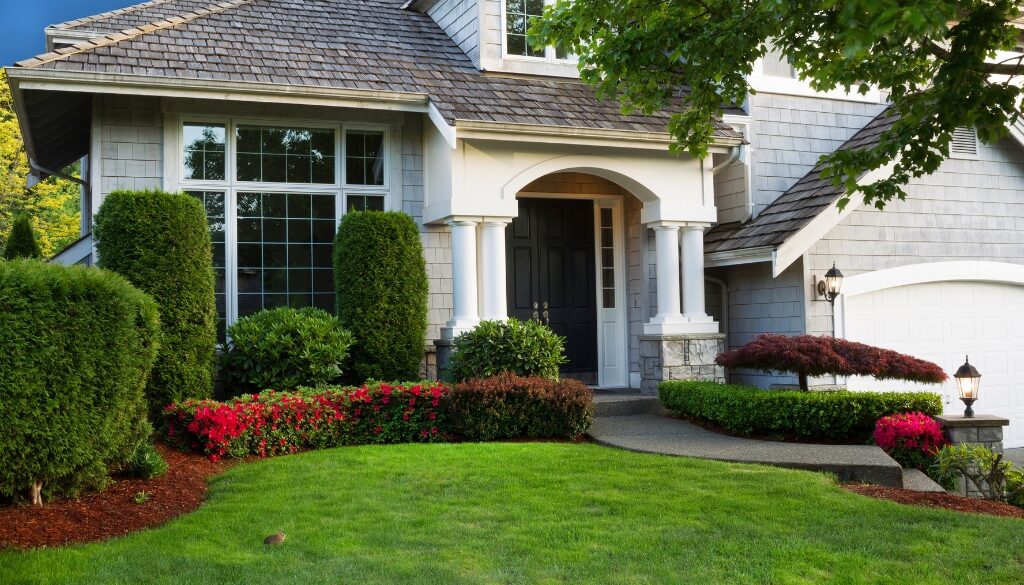 A residential home in the spring. Time to check those roofs!