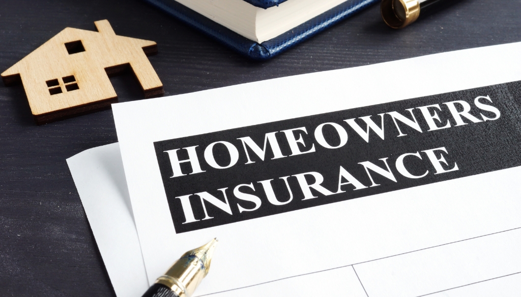 Blank homeowners insurance papers.