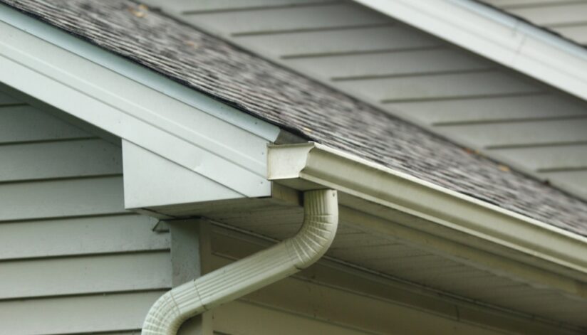 A downspout on a house in La Crosse, Wisconsin.