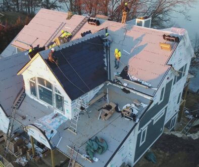 Ledegar Roofing experts installing a Tesla solar roof on a residential home in West Salem, Wisconsin.