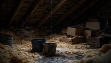 ledegar-roofing-leaky-attic-what-to-do-bucket-collecting-water