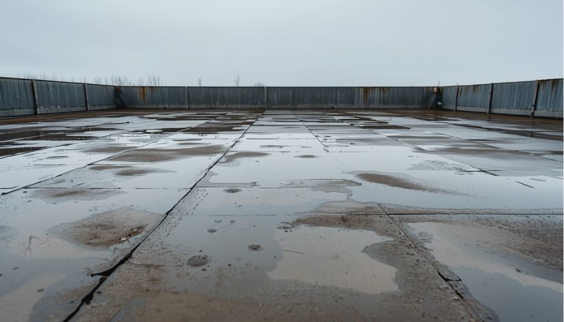 ledegar-roofing-commericial-exterior-after-rain-roof-with-water-damage